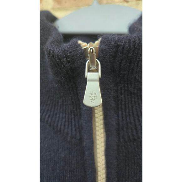 Eleventy Cashmere Navy Blue Quarter Zip Sweater Size XL - Picture 7 of 9